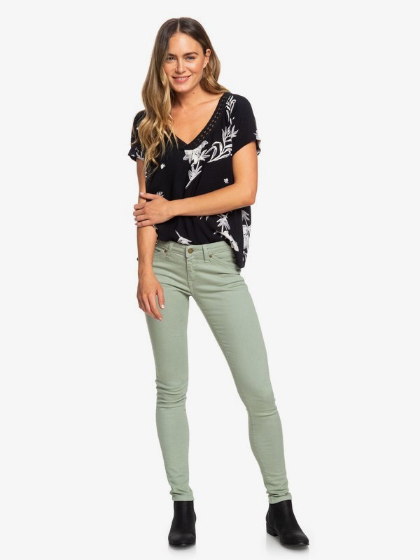 roxy, Stand By You Skinny Fit Jeans, LILY PAD (gjn0) 0 Stand By You Skinny Fit Jeans Green ERJDP03220 Roxy