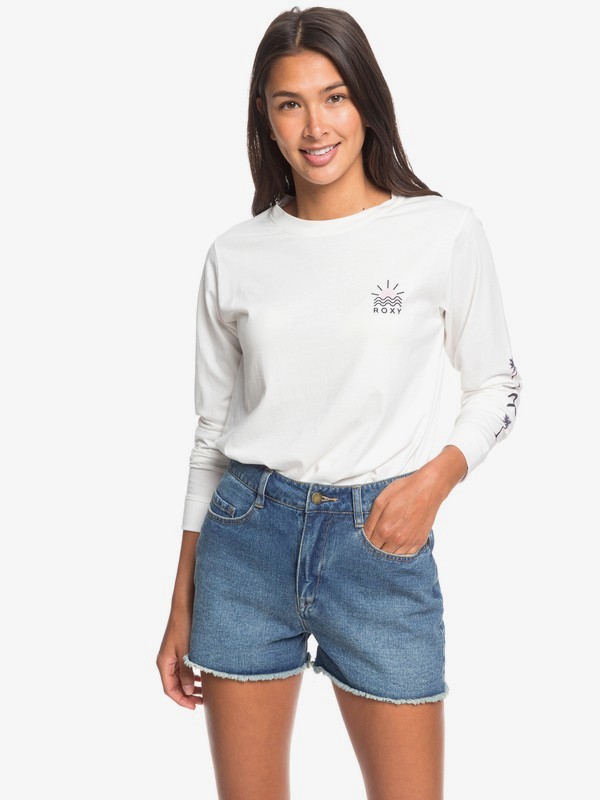 roxy, Bucolic Landscaped Denim Shorts, DARK INDIGO (byj0) 0 Bucolic Landscaped Denim Shorts Blue ERJDS03201 Roxy