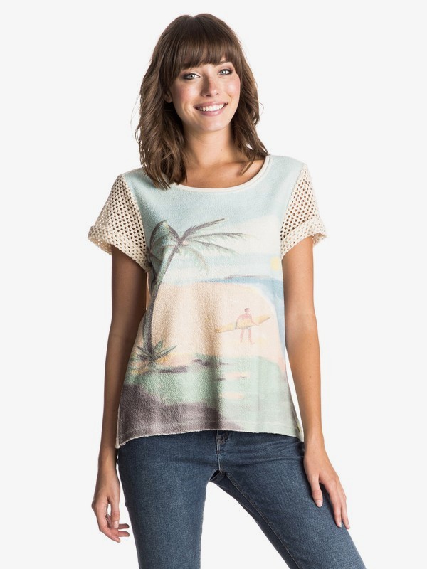 roxy, Tenerife Sea A - Sweatshirt, METRO HEATHER (tenh) 0 Tenerife Sea A - Sweatshirt Beige ERJFT03202 Roxy
