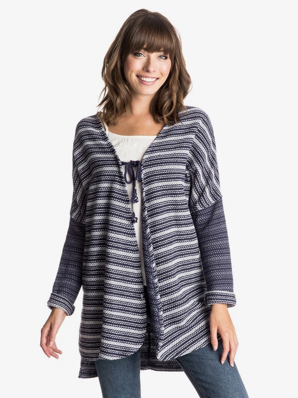 roxy, Caloundra - Sweatshirt avec noeud sur le devant, ECLIPSE (btc0) 0 Caloundra - Sweatshirt avec noeud sur le devant Bleu ERJFT03213 Roxy