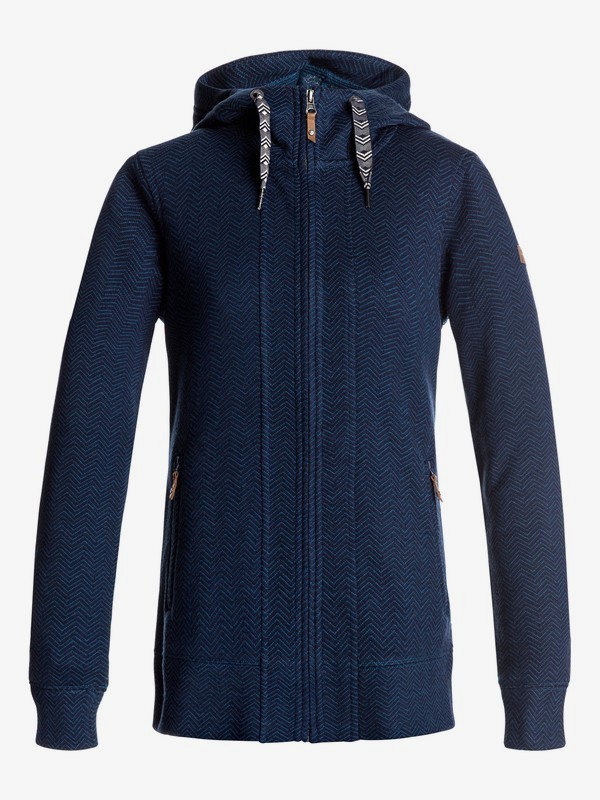 roxy, Doe - Sudadera con capucha y cremallera para Mujer, PEACOAT (btn0) 0 Doe - Sudadera con capucha y cremallera para Mujer Azul ERJFT03556 Roxy
