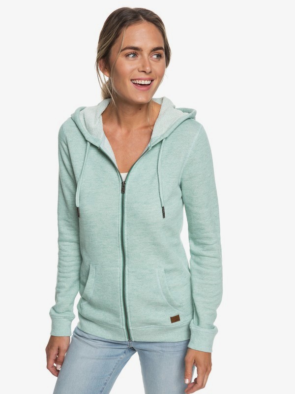 roxy, Trippin Zip-Up Hoodie, FELDSPAR (gjg0) 0 Trippin Zip-Up Hoodie Green ERJFT03596 Roxy