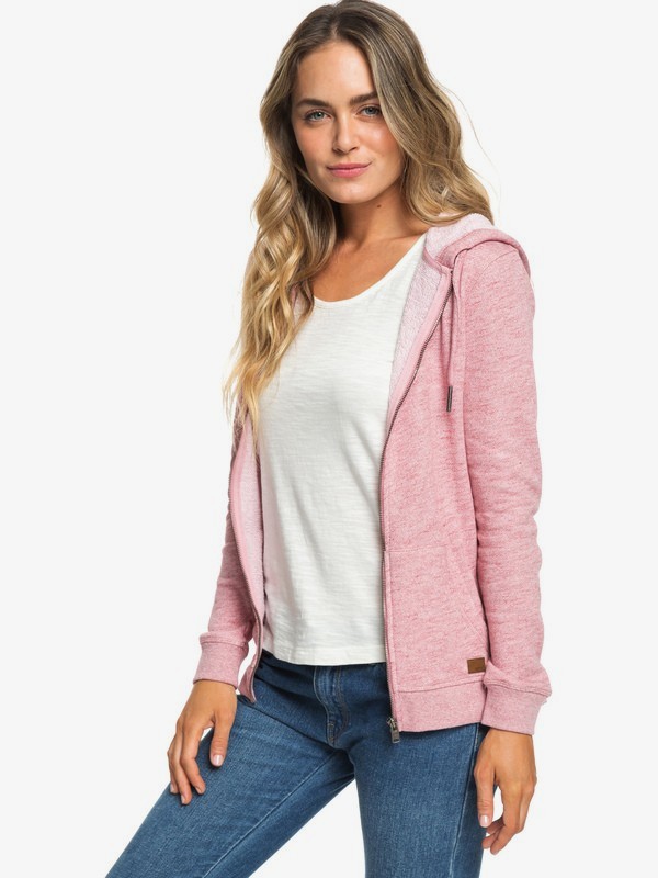 roxy, Trippin - Sweat à capuche zippé pour Femme, AMERICAN BEAUTY HEATHER (rpyh) 0 Trippin - Sweat à capuche zippé pour Femme Rouge ERJFT03596 Roxy