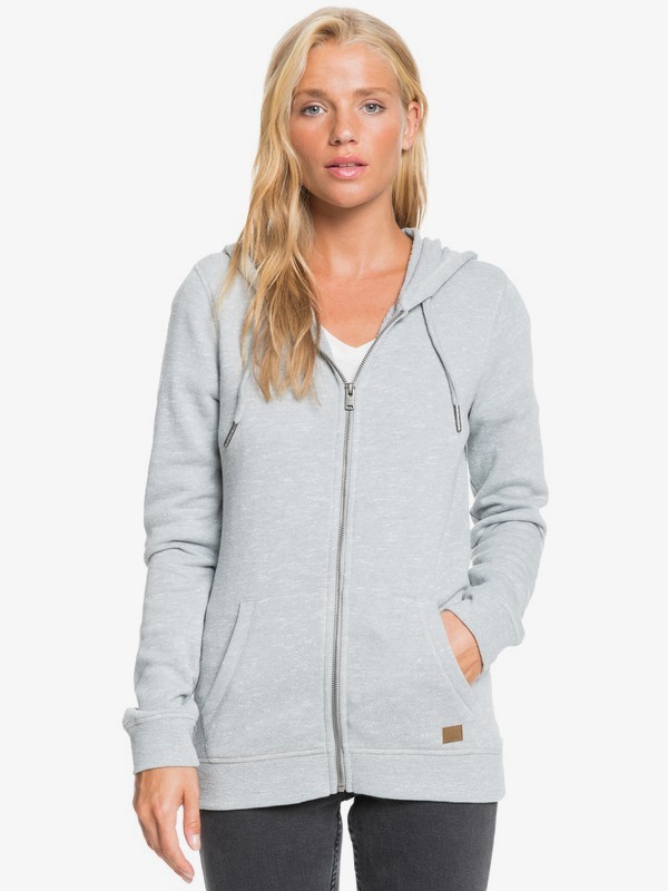 roxy, Trippin Zip-Up Hoodie, HERITAGE HEATHER (sgrh) 0 Trippin Zip-Up Hoodie Grey ERJFT03596 Roxy