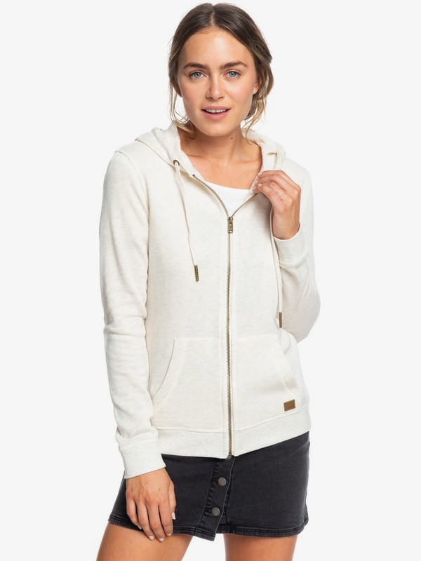 roxy, Trippin Zip-Up Hoodie, METRO HEATHER (tenh) 0 Trippin Zip-Up Hoodie Beige ERJFT03596 Roxy