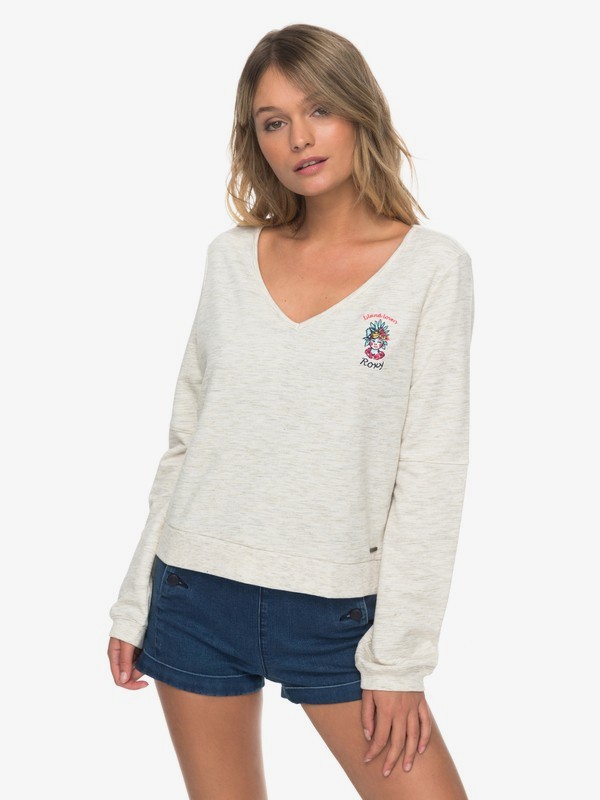 roxy, Soulmate Dream - Sweatshirt für Frauen, METRO HEATHER (tenh) 0 Soulmate Dream - Sweatshirt für Frauen Beige ERJFT03692 Roxy