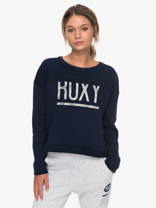 roxy, Show Times - Sweat pour Femme, DRESS BLUES (btk0) 0 Show Times - Sweat pour Femme Bleu ERJFT03713 Roxy