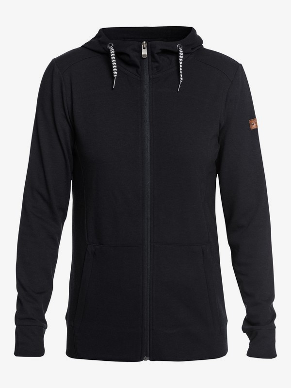 roxy, Delta - Sudadera de diseño técnico con capucha y cremallera para Mujer, TRUE BLACK (kvj0) 0 Delta - Sudadera de diseño técnico con capucha y cremallera para Mujer Negro ERJFT03738 Roxy