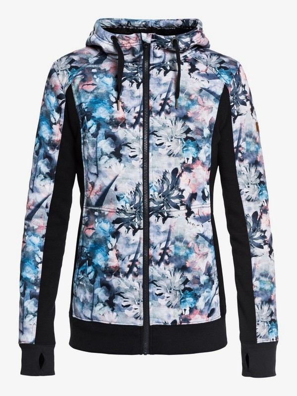 roxy, Frost Technical Zip-Up Hoodie, BACHELOR BUTTON_WATER OF LOVE (bgz1) 0 Frost Technical Zip-Up Hoodie Blue ERJFT03745 Roxy