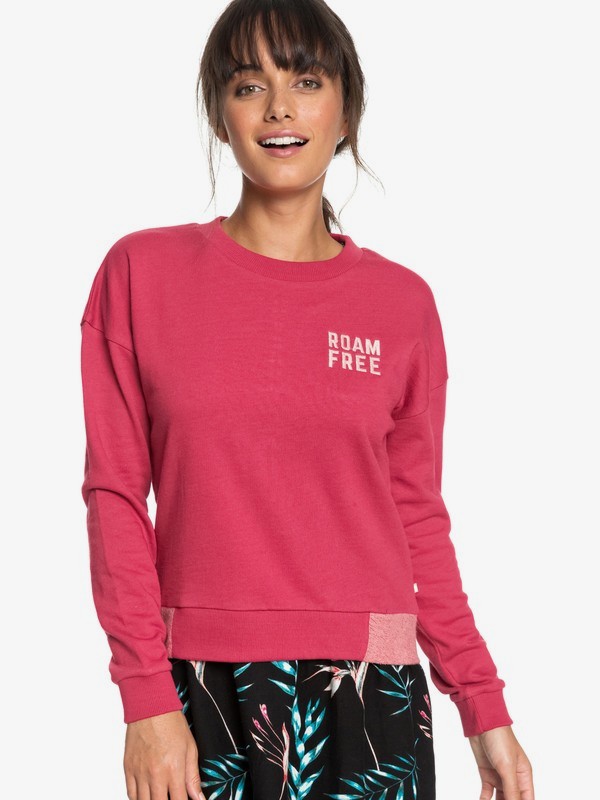 roxy, Scene Shifter Sweatshirt, HOLLY BERRY (mmt0) 0 Scene Shifter Sweatshirt Pink ERJFT03767 Roxy