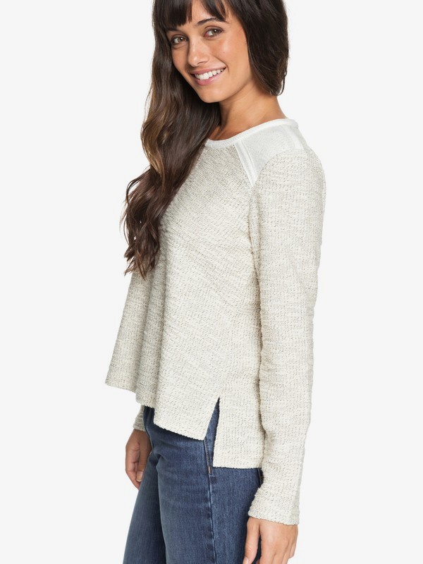 roxy, Dusk Whisper - Sweatshirt for Women, MARSHMALLOW (wbt0) 0 Dusk Whisper - Sweatshirt for Women White ERJFT03795 Roxy