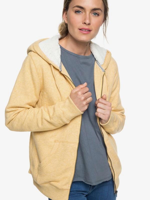 roxy, Trippin Sherpa - Sweat à capuche zippé pour Femme, FALL LEAF (yjg0) 0 Trippin Sherpa - Sweat à capuche zippé pour Femme Jaune ERJFT03821 Roxy