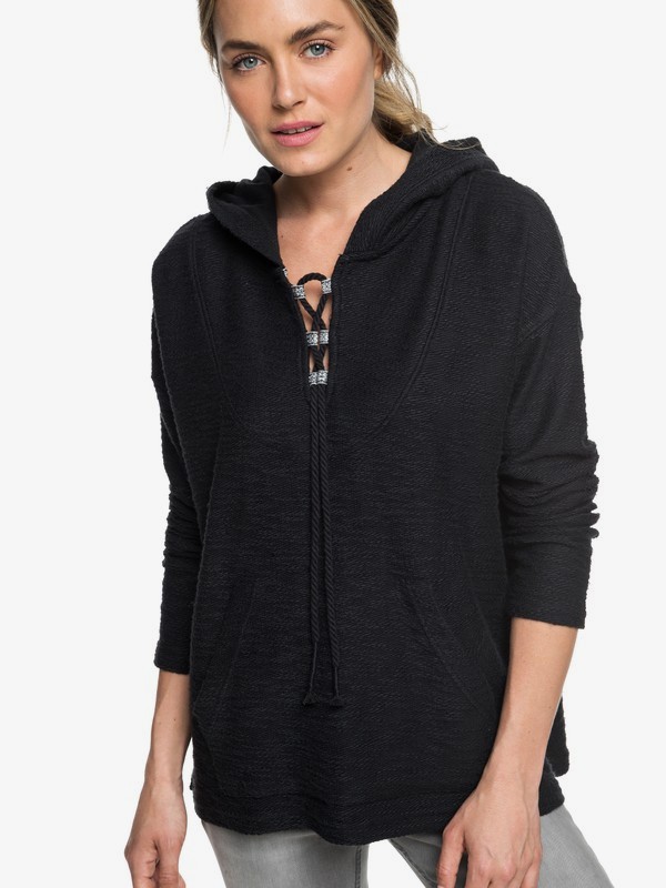 roxy, Moonlit Mist Hoodie, TRUE BLACK (kvj0) 0 Moonlit Mist Hoodie Black ERJFT03837 Roxy
