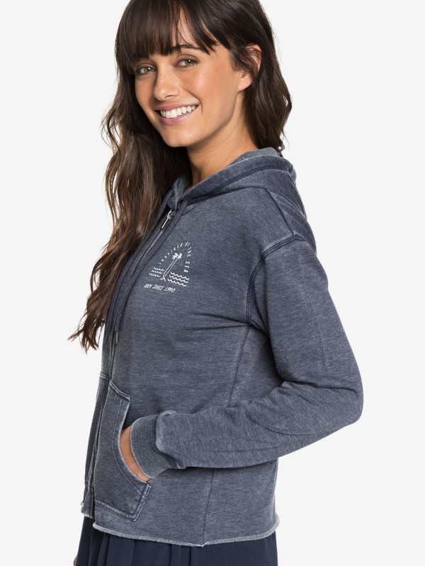 roxy, Moon Rising A Zip-Up Hoodie, DRESS BLUES (btk0) 0 Moon Rising A Zip-Up Hoodie Blue ERJFT03846 Roxy