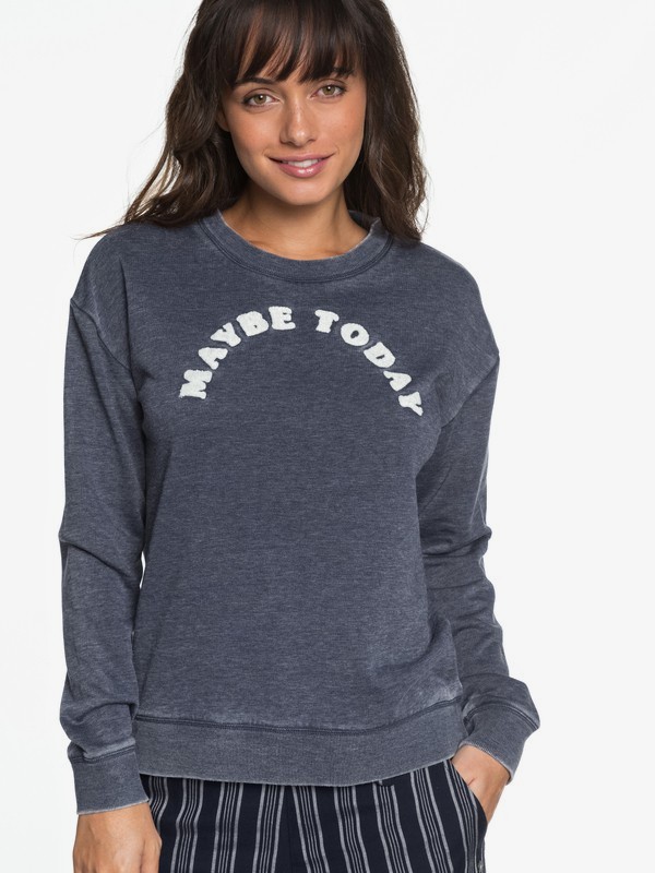 roxy, All At Sea B Sweatshirt, DRESS BLUES (btk0) 0 All At Sea B Sweatshirt Blue ERJFT03849 Roxy