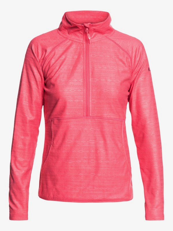 roxy, Cascade Technical Half-Zip Fleece, TEA BERRY_INDIE STRIPES EMBOSS (mmn4) 0 Cascade Technical Half-Zip Fleece Pink ERJFT03855 Roxy