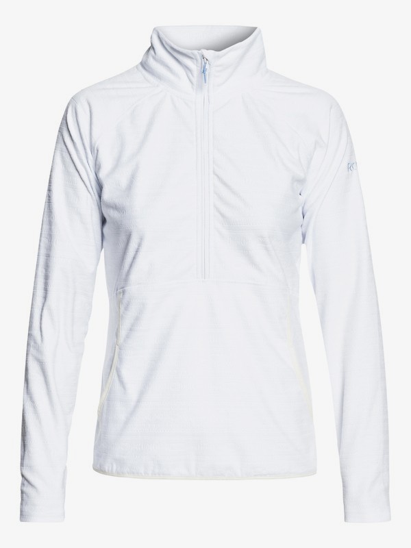 roxy, Cascade - Polar técnico con media cremallera para Mujer, BRIGHT WHITE_INDIE STRIPES EMB (wbb5) 0 Cascade - Polar técnico con media cremallera para Mujer Blanco ERJFT03855 Roxy
