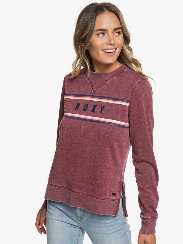 roxy, True Grace Sweatshirt, OXBLOOD RED (rre0) 0 True Grace Sweatshirt Red ERJFT03864 Roxy