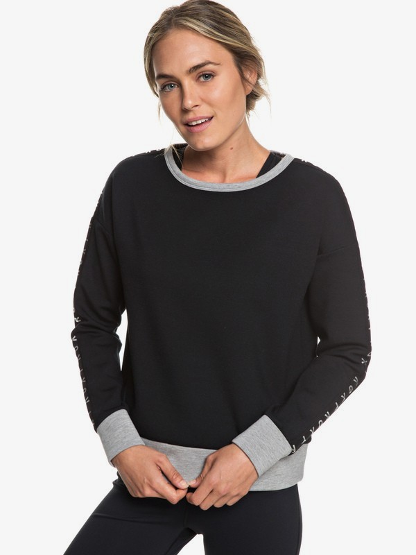 roxy, Street Of Dreams - Sweat pour Femme, TRUE BLACK (kvj0) 0 Street Of Dreams - Sweat pour Femme Noir ERJFT03896 Roxy