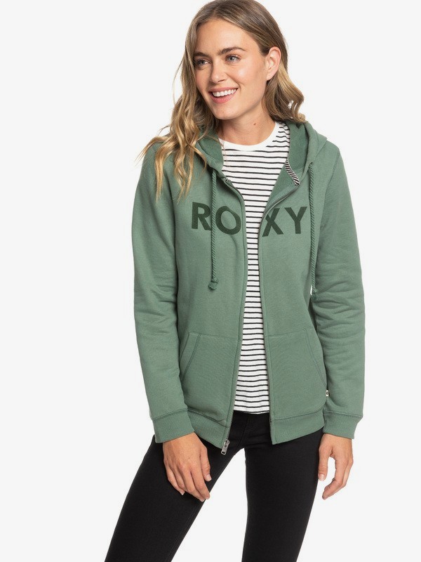 roxy, Cosmic Nights - Sweat à capuche zippé pour Femme, DUCK GREEN (gpl0) 0 Cosmic Nights - Sweat à capuche zippé pour Femme Vert ERJFT03923 Roxy
