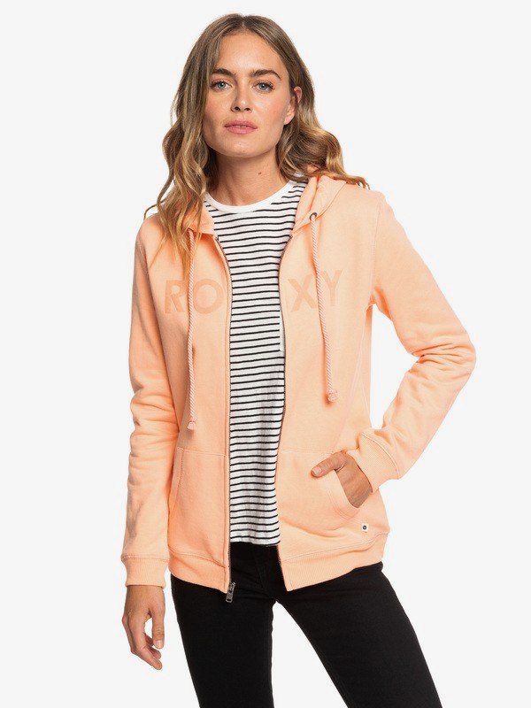 roxy, Cosmic Nights - Sweat à capuche zippé pour Femme, SALMON (mfg0) 0 Cosmic Nights - Sweat à capuche zippé pour Femme Rose ERJFT03923 Roxy