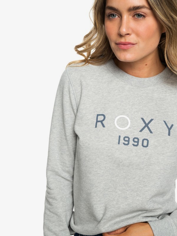 roxy, Eternally Yours B - Sweat pour Femme, HERITAGE HEATHER (sgrh) 0 Eternally Yours B - Sweat pour Femme Gris ERJFT03944 Roxy