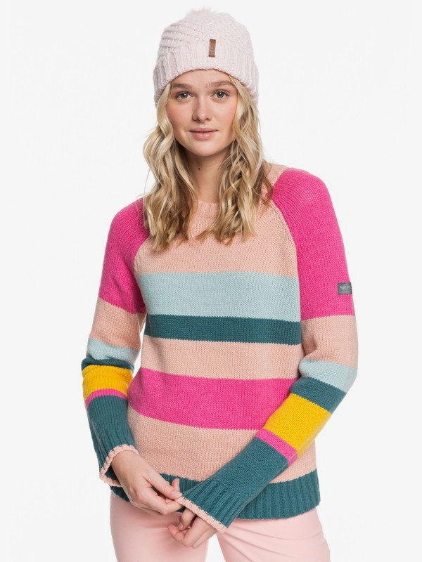 roxy, Cozy Sound Technical Sweater, NORTH SEA POP SNOW (bqb1) 0 Cozy Sound Technical Sweater Blue ERJFT03965 Roxy