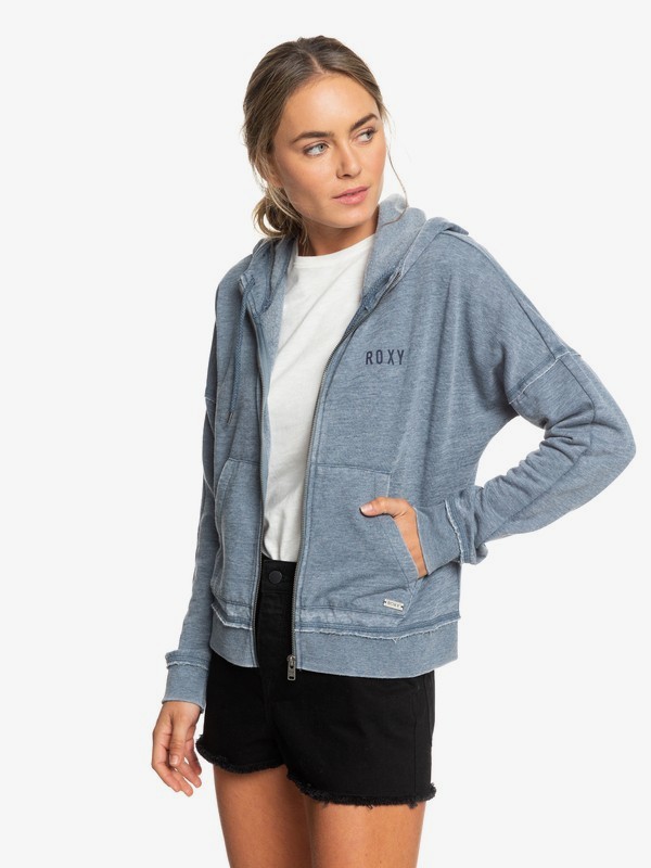 roxy, Take On The World B Zip-Up Hoodie, BLUE MIRAGE (bmk0) 0 Take On The World B Zip-Up Hoodie Blue ERJFT04008 Roxy
