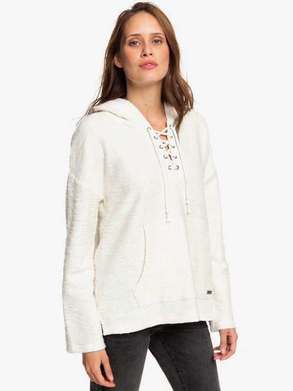 roxy, Would You Believe Poncho Hoodie, SNOW WHITE (wbk0) 0 Would You Believe Poncho Hoodie White ERJFT04017 Roxy
