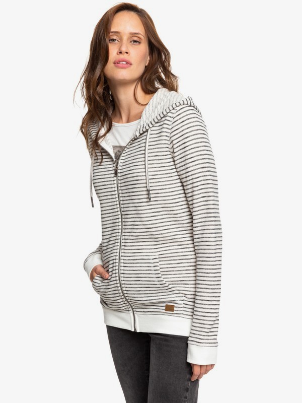 roxy, Trippin Zip-Up Hoodie, ANTHRACITE MARINA STRIPES (kvj3) 0 Trippin Zip-Up Hoodie Black ERJFT04060 Roxy
