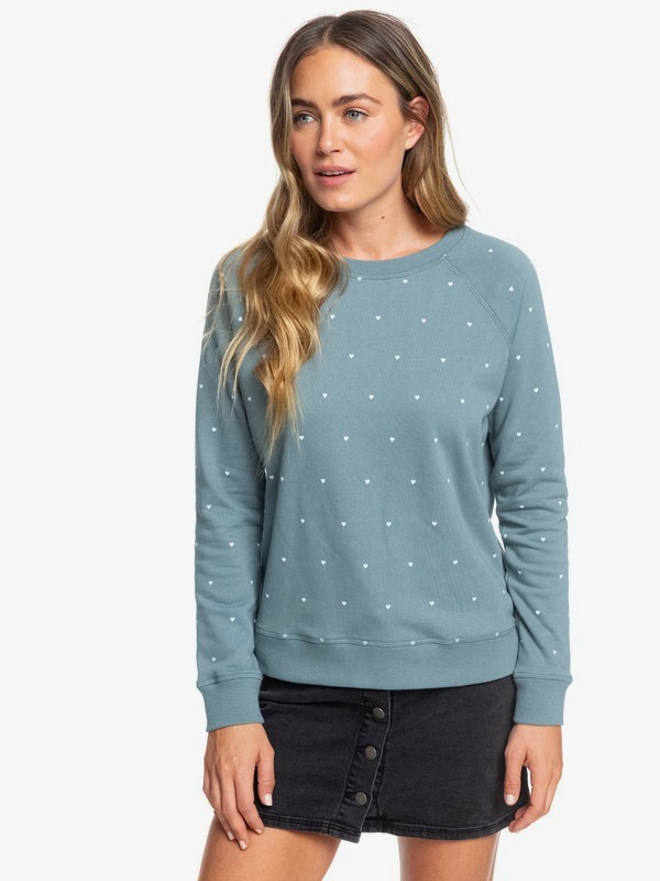 roxy, Night Is Young - Sweat pour Femme, TROOPER SWEET HEART (bln7) 0 Night Is Young - Sweat pour Femme Bleu ERJFT04065 Roxy