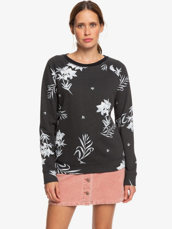 roxy, Night Is Young - Sweat pour Femme, ANTHRACITE BICOLYS (kvj7) 0 Night Is Young - Sweat pour Femme Noir ERJFT04065 Roxy