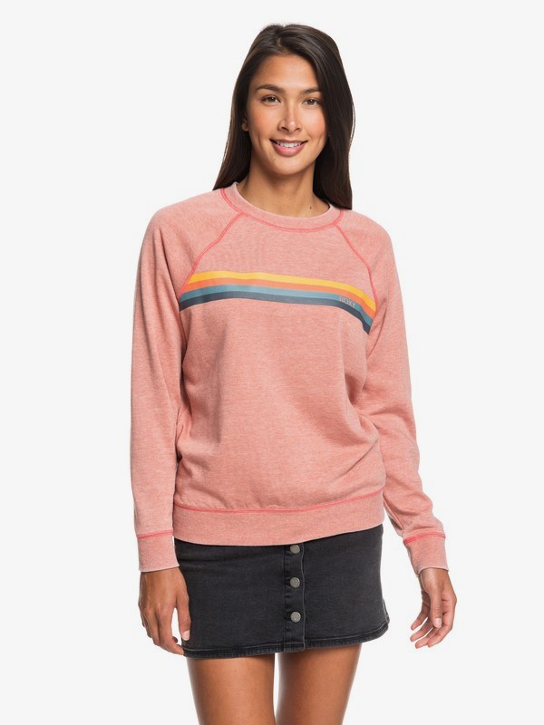 roxy, Wishing Away Sweatshirt, CEDAR WOOD (mms0) 0 Wishing Away Sweatshirt Pink ERJFT04094 Roxy