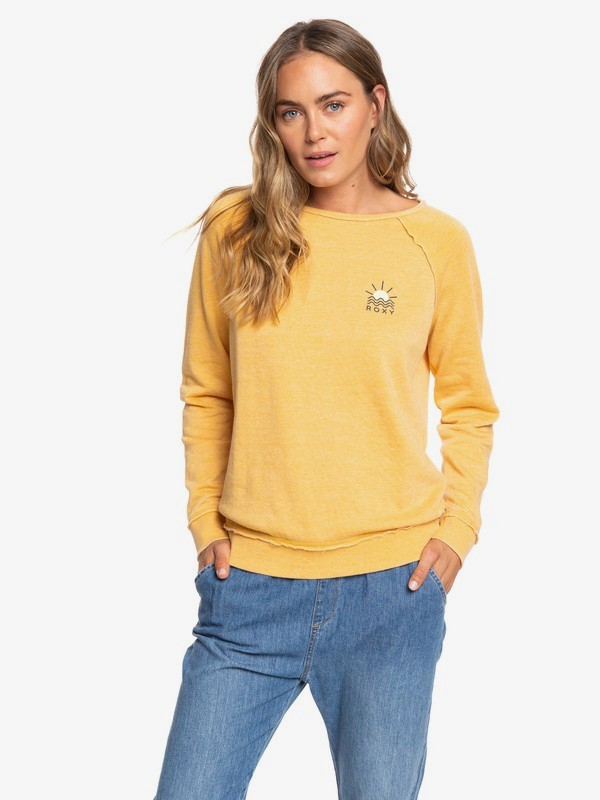 roxy, Pacific Highway A Sweatshirt, HONEY GOLD (yjy0) 0 Pacific Highway A Sweatshirt Yellow ERJFT04116 Roxy