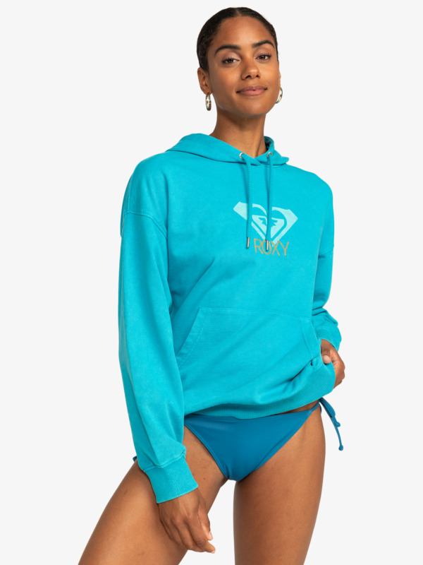 Roxy Life Warm Blue Hug Oversized Hoodie for Women Roxy