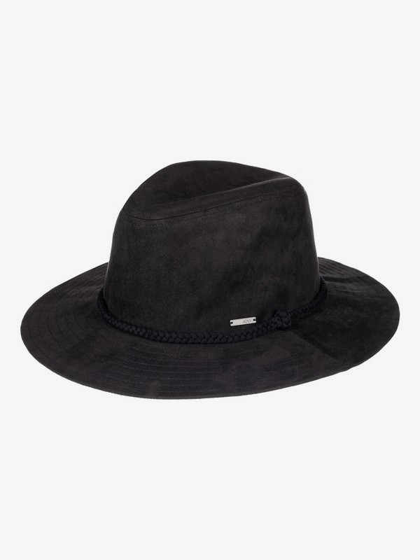 roxy, Enjoy Your Party - Fedora de ante sintético para Mujer, ANTHRACITE (kvj0) 0 Enjoy Your Party - Fedora de ante sintético para Mujer Negro ERJHA03325 Roxy