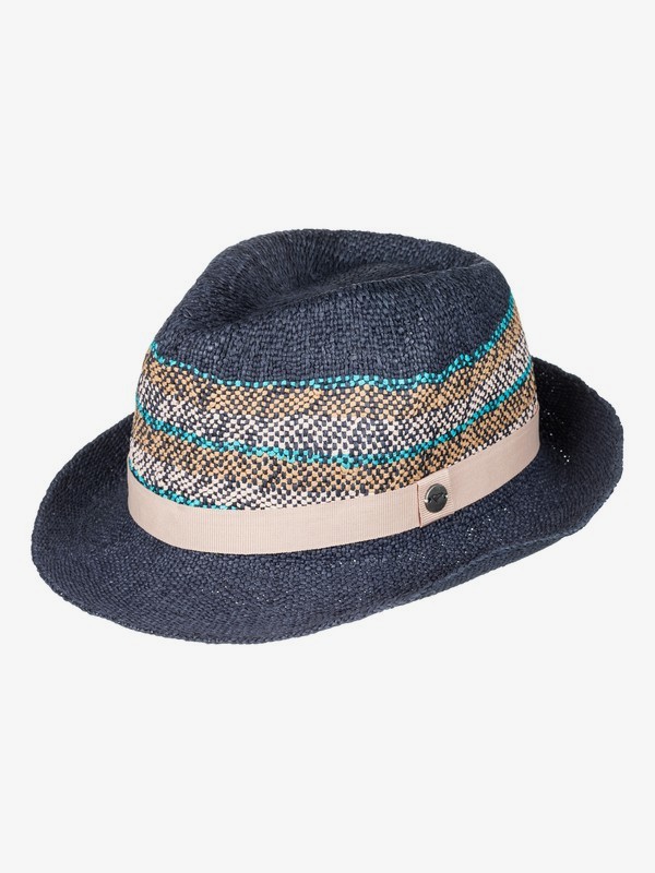 roxy, Sentimiento - Straw Fedora for Women, DRESS BLUES (btk0) 0 Sentimiento - Straw Fedora for Women Blue ERJHA03379 Roxy