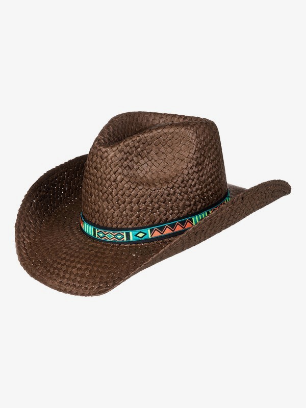 roxy, Cowgirl - Straw Cowboy Hat for Women, BROWN (ctk0) 0 Cowgirl - Straw Cowboy Hat for Women Brown ERJHA03382 Roxy