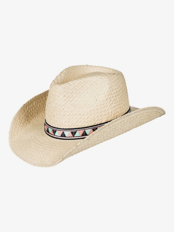 roxy, Cowgirl - Straw Cowboy Hat for Women, NATURAL (yef0) 0 Cowgirl - Straw Cowboy Hat for Women Yellow ERJHA03382 Roxy