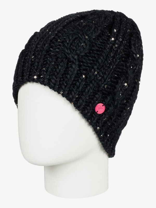 roxy, Glacialis Beanie, TRUE BLACK (kvj0) 0 Glacialis Beanie Black ERJHA03413 Roxy