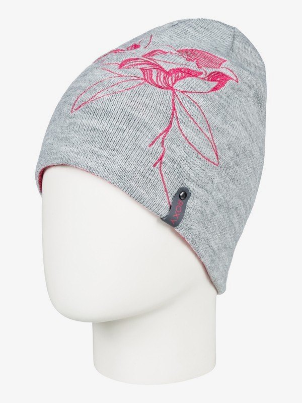 roxy, Assam Powder Beanie, WARM HEATHER GREY (sjeh) 0 Assam Powder Beanie Grey ERJHA03434 Roxy