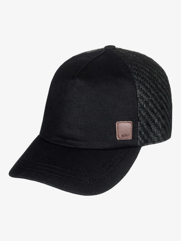roxy, Incognito Straw Back Trucker Hat, ANTHRACITE (kvj0) 0 Incognito Straw Back Trucker Hat ERJHA03438 Roxy