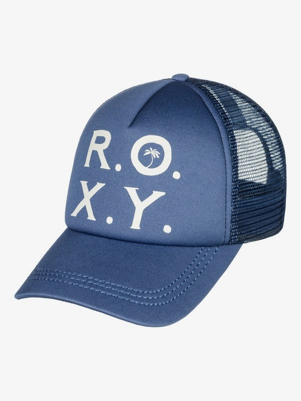 roxy, Truckin Color Trucker Hat, CROWN BLUE (bqy0) 0 Truckin Color Trucker Hat Blue ERJHA03460 Roxy