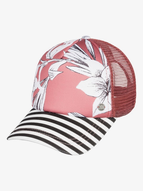 roxy, Water Come Down Trucker Hat, WITHERED ROSE LILY HOUSE (mmg6) 0 Water Come Down Trucker Hat Pink ERJHA03478 Roxy