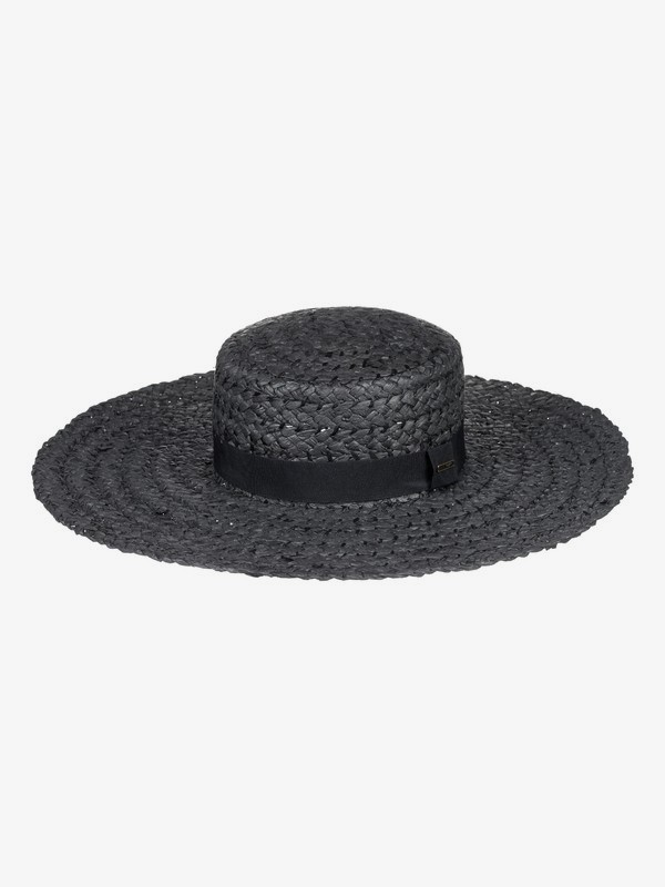 roxy, Poetic View Straw Sun Hat, TRUE BLACK (kvj0) 0 Poetic View Straw Sun Hat Black ERJHA03496 Roxy