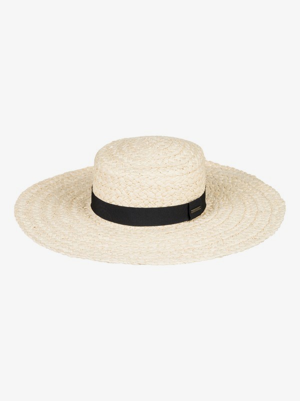 roxy, Poetic View Straw Sun Hat, NATURAL (yef0) 0 Poetic View Straw Sun Hat Yellow ERJHA03496 Roxy