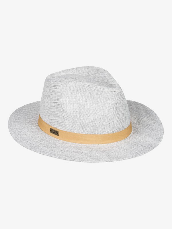 roxy, Spring Daze Linen Fedora, HERITAGE HEATHER (sgrh) 0 Spring Daze Linen Fedora Grey ERJHA03523 Roxy