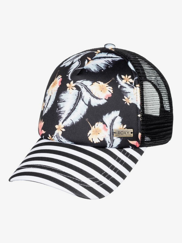 roxy, Water Come Down Trucker Hat, ANTHRACITE TROPICAL LOVE S (kvj6) 0 Water Come Down Trucker Hat Black ERJHA03532 Roxy