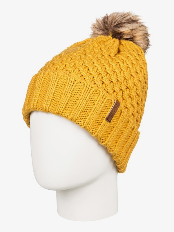 roxy, Blizzard Pom-Pom Beanie, SPRUCE YELLOW (ylk0) 0 Blizzard Pom-Pom Beanie Yellow ERJHA03555 Roxy
