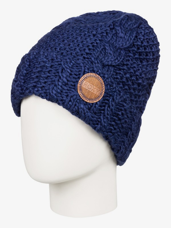 roxy, Tram Cuff Beanie, MID DENIM (bng0) 0 Tram Cuff Beanie Blue ERJHA03561 Roxy